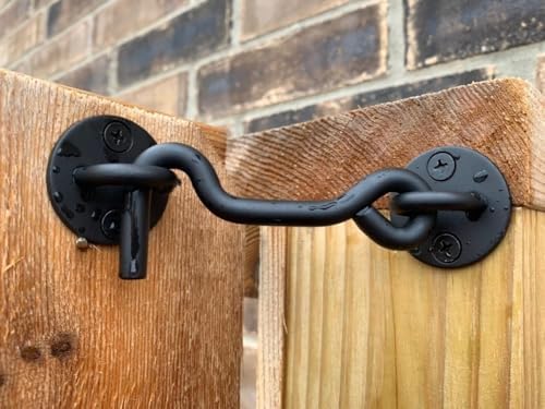 Raswik 4 Privacy Hook and Eye Gate Latch Black