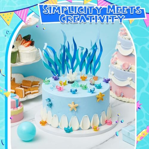 26 Pcs Axolotl Birthday Decorations with Cake Topper