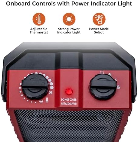 Comfort Zone 1500-Watt Space Heater with Fan and Safety Features