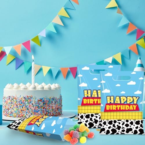 Ragnhild 50 Pcs Cartoon Cow Birthday Gift Bags