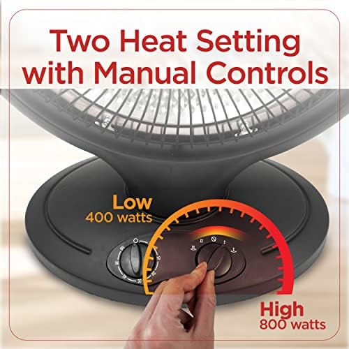 BLACKDECKER 800W Electric Space Heater with Oscillation and Overheat Protection
