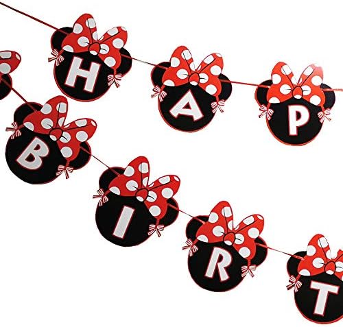 CHuangQi Minnie Birthday Banner Set
