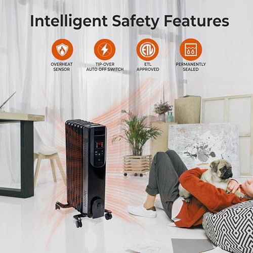 Comfort Zone 1500W Radiator Heater with Remote Control 1