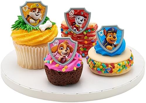 DecoPac Paw Patrol Reporting For Duty Cupcake Rings - 24 Pack