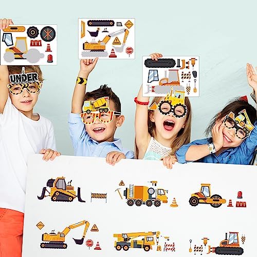 Construction Party Favors Set - 12 Wristbands Gift Bags Stickers More