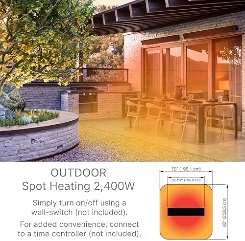 Dimplex DLW Series Electric Heater 2400W Weatherproof Black