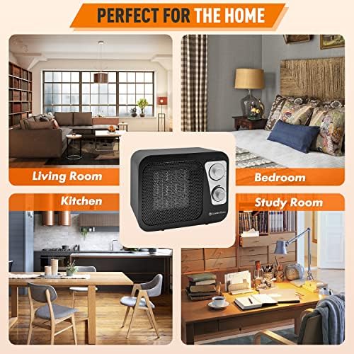 Comfort Zone 1500W Electric Space Heater with Retro Design