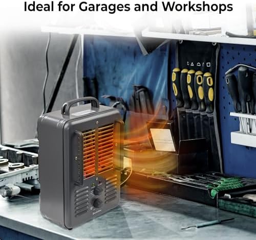 Comfort Zone Electric Space Heater with Adjustable Thermostat and Safety Features