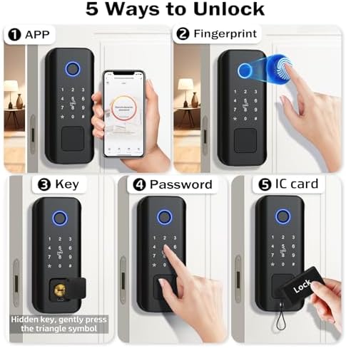 Gapiks Smart Door Lock with Fingerprint and App Control