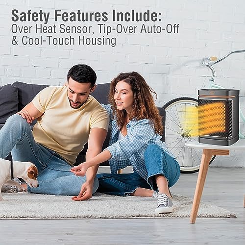 Ontel Copper Core Ceramic Space Heater 1500W Adjustable Thermostat