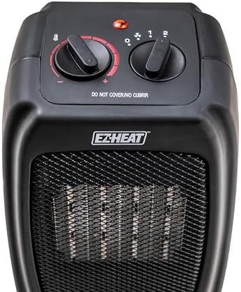 EZ-HEAT Electric Ceramic Space Heater with Thermostat and Fan
