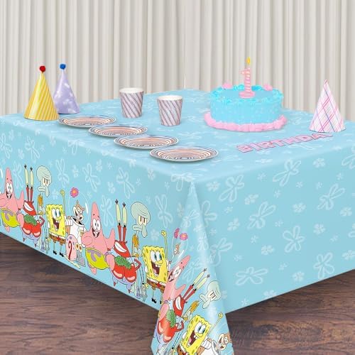 Unique Spongebob Squarepants Plastic Table Cover - 54 x 84 1 Pc