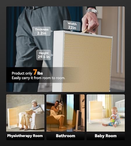 SUNKOS Space Heater with Thermostat and Far-Infrared Heat