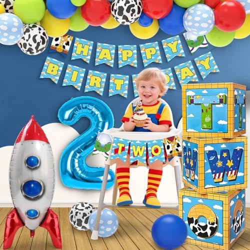 Wakeys Two Infinity and Beyond Birthday Decorations 108 Pcs