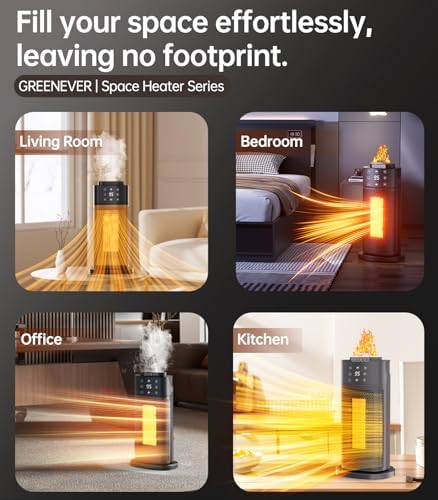 GREENEVER Space Heater with Humidifier and Remote