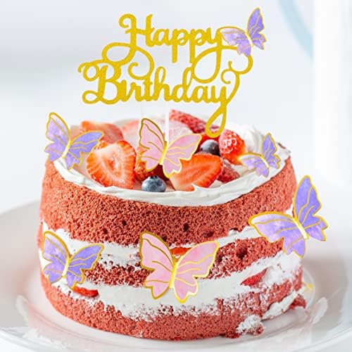 Naiircool 100Pcs Butterfly Cake Toppers