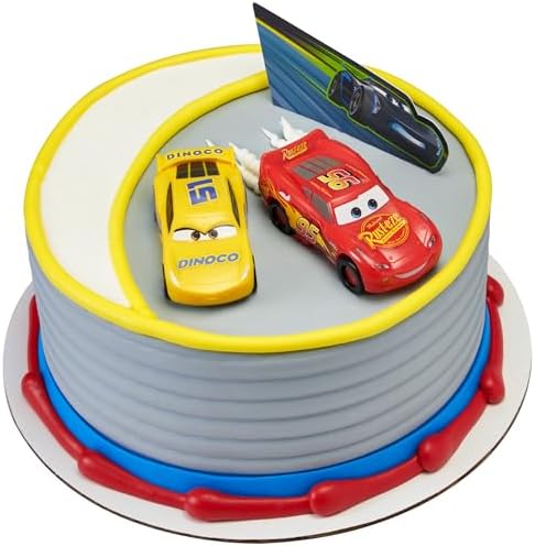 DecoSet Disney and Pixar Cars 3 Cake Topper 3-Piece Set