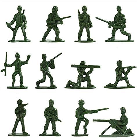 HAPTIME 100-Piece Green Toy Soldiers 137 Inch