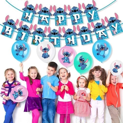 EFWEL Stitch Party Decorations 103 Pieces Set