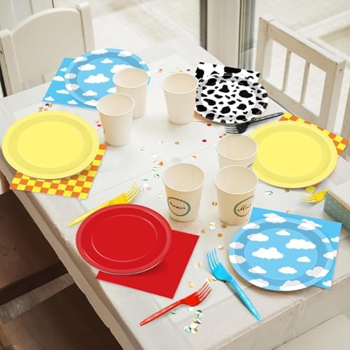 96PCS Cartoon Story Party Plates Napkins Set