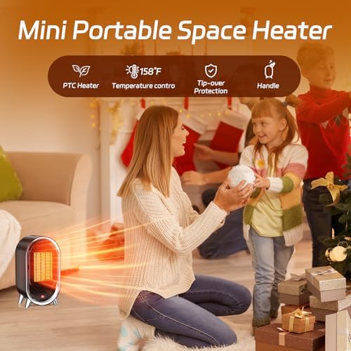 Feculs Space Heater for Desk - Black