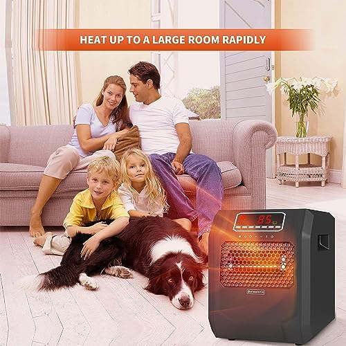 VOLTORB Portable Electric Space Heater with Remote and 3 Heat Settings