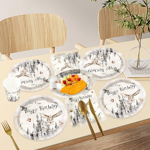 Magical Castle Birthday Party Tableware Set 168pcs