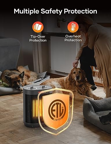 Oprunsy 1500W Electric Space Heater with Thermostat