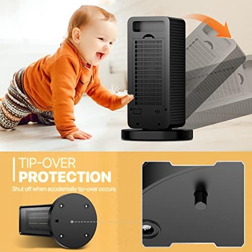 MoNiBloom Mollie Space Heater Quiet Fast Heating with 3 Modes and Safety Features