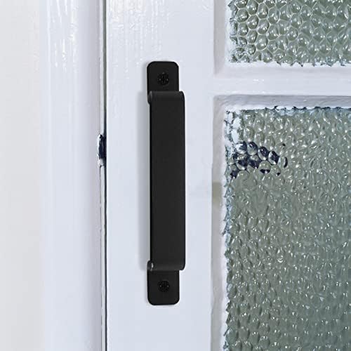 4 Pcs Black Sliding Barn Door Handles for Gates and Closets