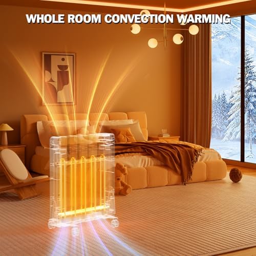 Electric Wall Heater with LED Display and Wheels