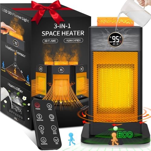 Beautyfan Space Heater with Humidifier and 3D Flame Effect
