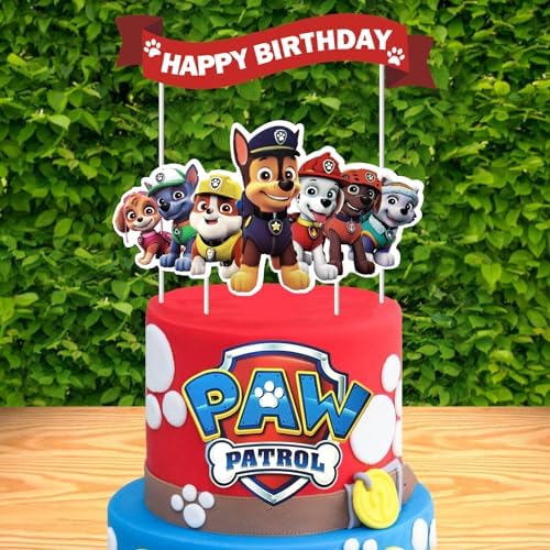 3 Pcs Cartoon Birthday Cake Toppers for Boys Girls 1