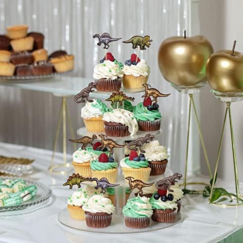 36Pcs Dinosaur Cupcake Toppers for Dino Theme Party