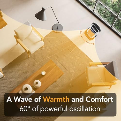 Comfort Zone 26-Inch 1500W Tower Electric Heater with Remote Control