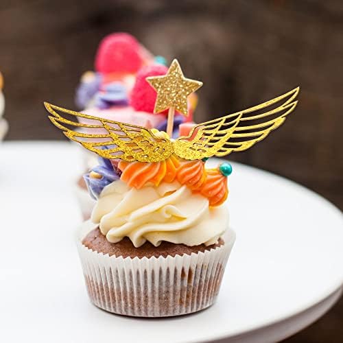 50PCS Wizard Party Chocolate Wings Cupcake Toppers