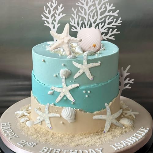 20 PCS Ocean Themed Cake Decorations 1