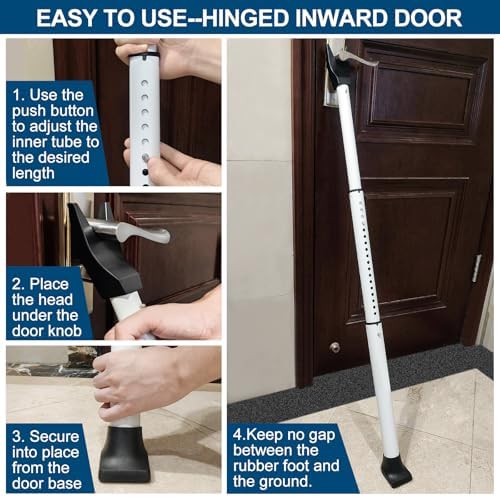 2 Pack Rerishom Door Security Bar for Apartment and Hotel