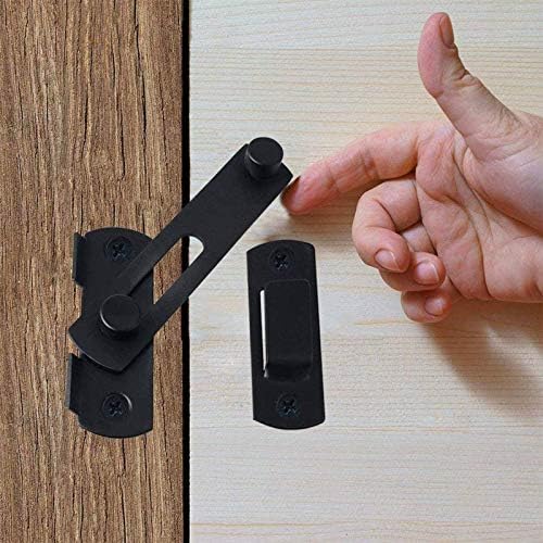 DOUBLE 2 C Barn Door Lock Hardware Black