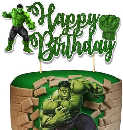 Seyal Hlk Happy Birthday Cake Topper Vibrant Reusable