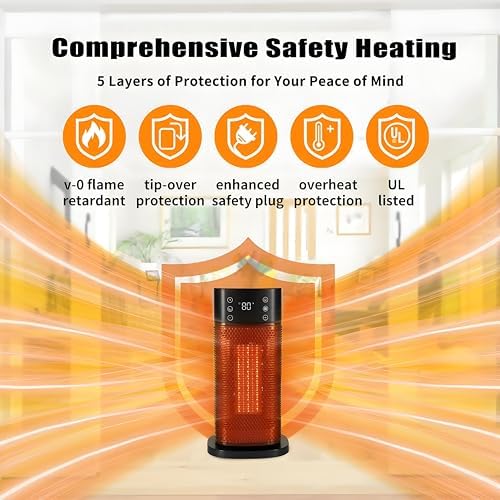 BNTET Portable Space Heater with Remote and Thermostat
