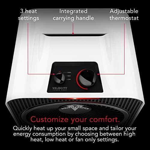 Vornado Velocity 3 Space Heater - White Small