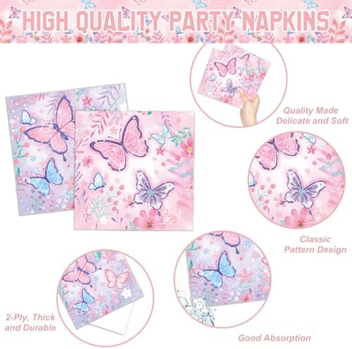 Butterfly Party Decor Set for 20 Guests