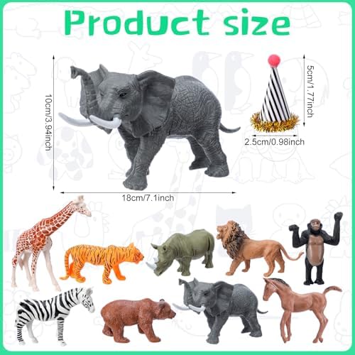 18 Pcs Jungle Animal Birthday Party Decorations Set