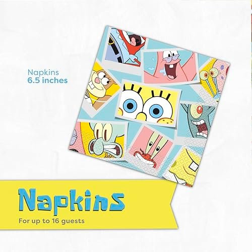 Spongebob Plates Napkins 16 Birthday Party Decor