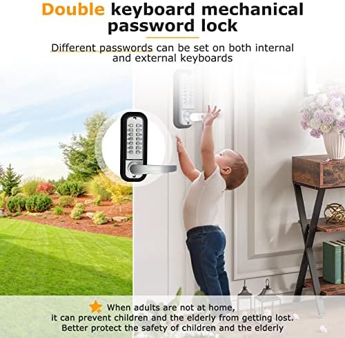 Soobool Double Sided Keyless Door Lock with Adjustable Deadlatch 1