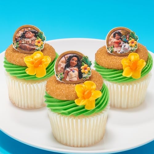 DecoPac Disney Moana 2 Cupcake Rings - 24 Pack