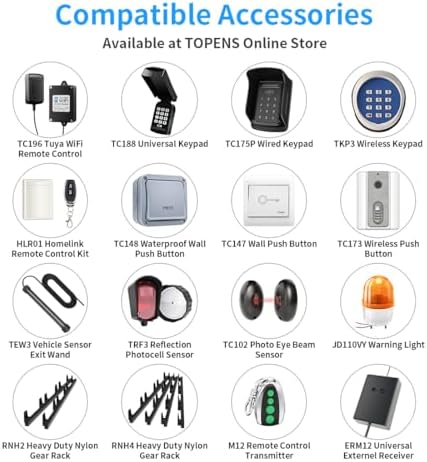 TOPENS RK990T Heavy Duty Gate Opener with Remote Control
