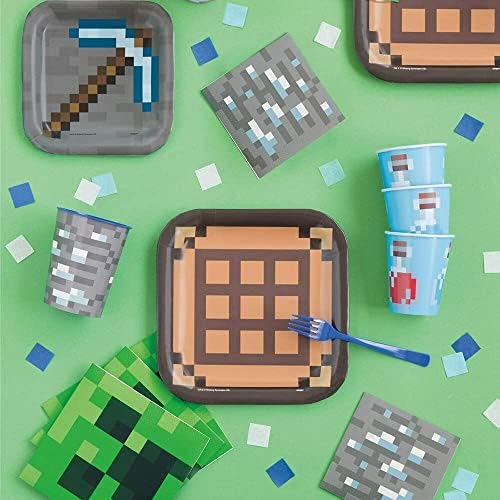 Multicolor Minecraft Dessert Plates 7 8 Count 1