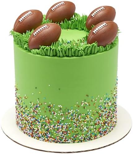 DECOPAC 3D Football Cupcake Toppers - 24 Pack